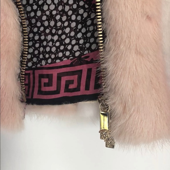 VERSACE Color Block Mink Jacket BNWT - Picture 8 of 10